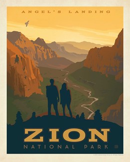 Zion Angel's Landing 8"x10" Print