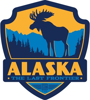 Alaska Moose Emblem Sticker