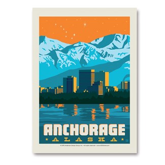 Anchorage Skyline Vertical Sticker