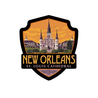 New Orleans St. Louis Cathedral Emblem Sticker