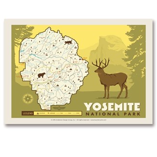 Yosemite Map | Postcards