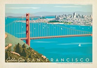 San Francisco Golden Gate Bridge Horizontal Postcard