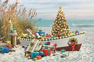 Nautical Noel | Beach themed Christmas cards