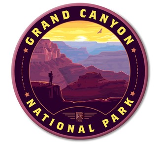 Grand Canyon NP Sunset Splendor Circle Magnet | Circle Magnets