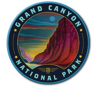 Grand Canyon NP Moonrise Circle Magnet