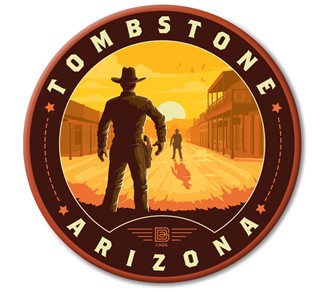 AZ Tombstone Gunslingers Circle Magnet