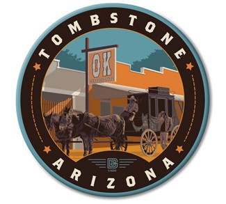 AZ Tombstone OK Circle Magnet