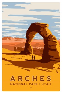 Arches National Park Delicate Arch Magnetic Postcard | Made in the USA