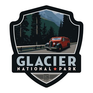 Glacier NP Going to the Sun Road Emblem Magnet | Made in the USA