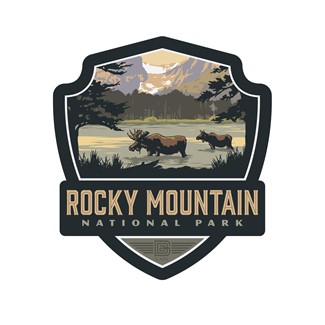 Rocky Mountain National Park Sprague Lake Emblem Magnet