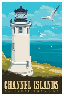 Channel Islands NP Anacapa Lighthouse Magnetic Postcard | Made in the USA