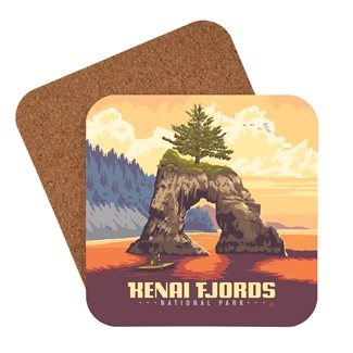 Kenai Fjords National Park Kayaker Coaster | Made in USA