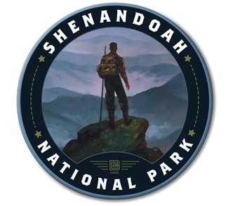 Shenandoah NP Appalachian Trail Circle Magnet | Made in the USA