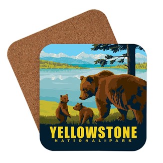 Wildlife Bears Yellowstone NP Coaster | USA Made