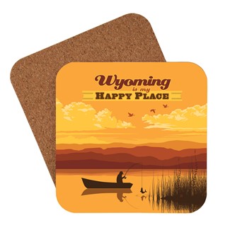 Wyoming is My Happy Place Coaster | USA Made