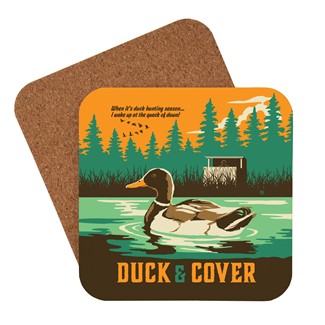 Duck and Cover Coaster