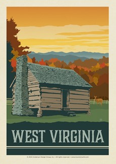 West Virginia Cabin Postcard | USA Made