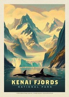 Kenai Fjords National Park Orca Postcard | USA Made