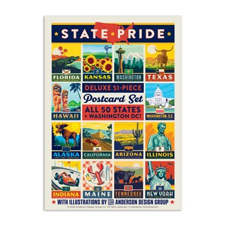 50 State Pride + DC Postcard Set