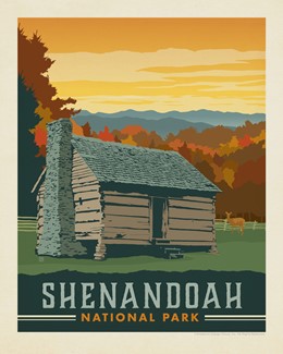 Shenandoah National Park Cabin 8" x 10" Print