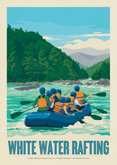 White Water Rafting Postcard | Made in USA