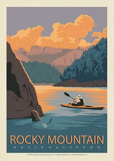 Rocky Mountain National Park Kayak Postcard | USA Made