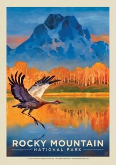 Rocky Mountain National Park Crane Postcard | USA Made