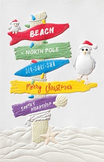 Signs of the Season | Coastal themed Christmas cards