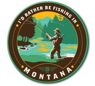 MT Fly Fishing Circle Magnet