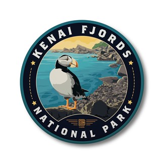 Kenai Fjords NP Circle Magnet  | American Made