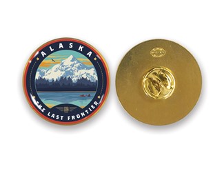 Wrangell-St. Elias NP Kayaks Circle Pin  | American Made