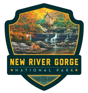 New River Gorge NP & Preserve Fall Colors Emblem Sticker | American Made