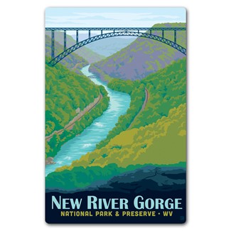 New River Gorge NP & Preserve Landscape Magnetic Postcard