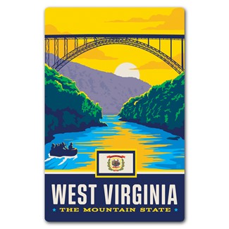 West Virginia State Pride Magnetic Postcard