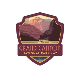 Grand Canyon Kayak Emblem Sticker | American Made