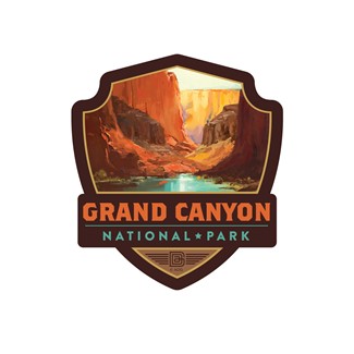 Grand Canyon NP Vermilion Landscape Emblem Sticker