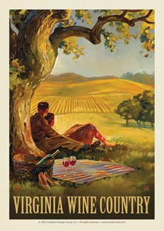 VA Wine O'Clock Postcard