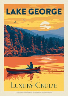 Lake George NY Luxury Cruise Postcard