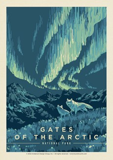 Gates of the Arctic NP Northern Lights Postcard