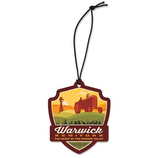 Warwick NY Tractor Emblem Wood Ornament