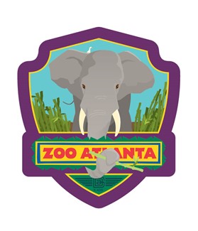 Atlanta Zoo Elephant Emblem Sticker | Emblem Sticker