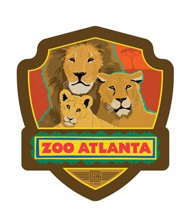 Atlanta Zoo Lion Emblem Sticker | Emblem Sticker