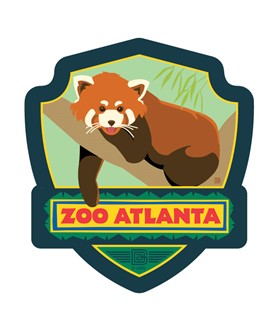 Atlanta Zoo Red Panda Emblem Sticker | Emblem Sticker