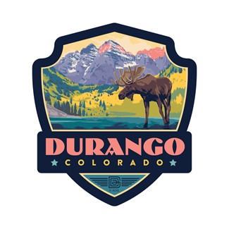 Durango CO. Moose Lake Emblem Sticker| Emblem Sticker