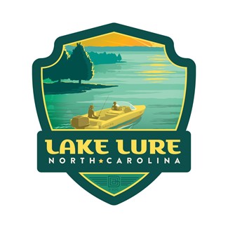Lake Lure, NC Native Flower Emblem Sticker