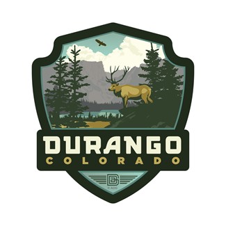 Durango CO. RM Elk Emblem Sticker| Emblem Sticker
