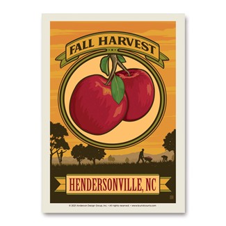 Hendersonville, NC Fall Harvest Vert Sticker| Vertical Sticker
