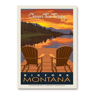 Bigfork MT Cheaper than Therapy Vert Sticker | Vertical Sticker
