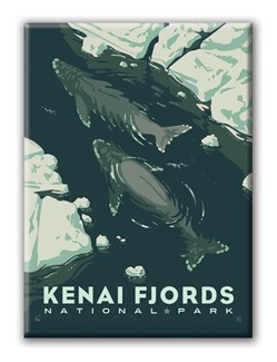 Kenai Fjords NP Whale Watching Magnet | Made in the USA