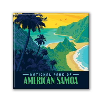 NP of American Samoa Bird's Eye View Square Magnet